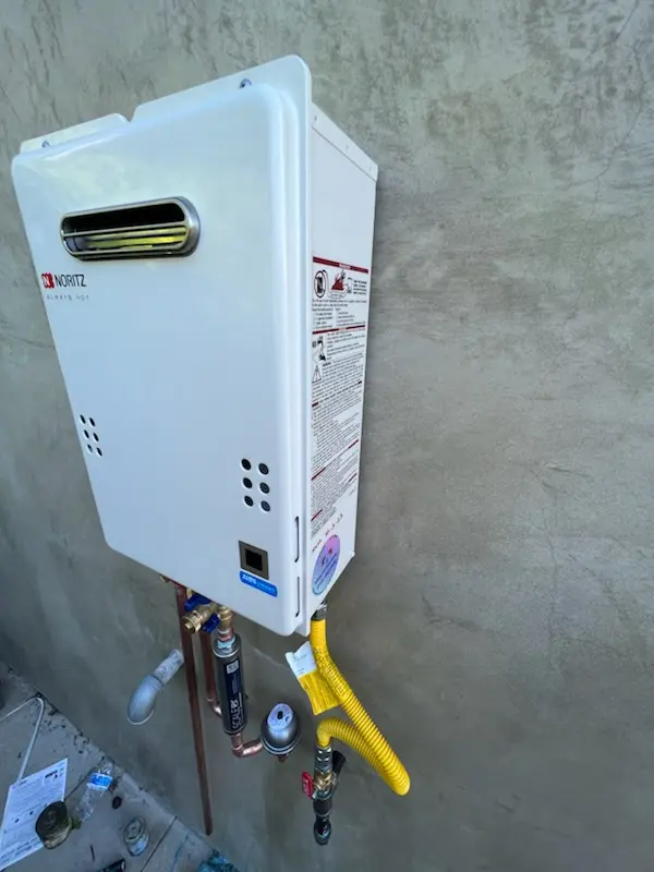 Tankless water heater installation for Memel Farms homes